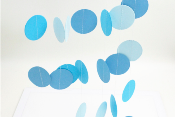Blue Dots Paper garland