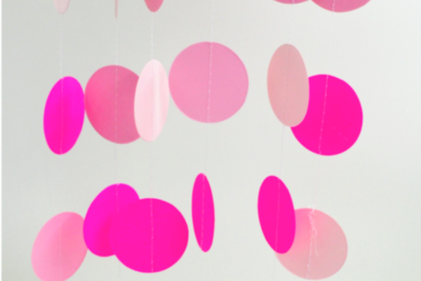 Pink Dots Paper garland